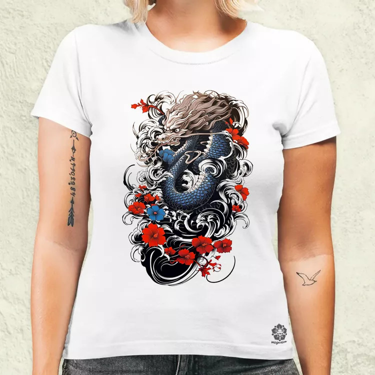 Irezumi sárkány női póló