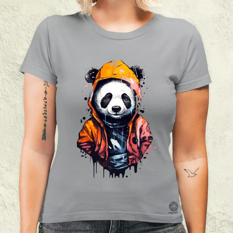 Kapucnis panda v3 női póló