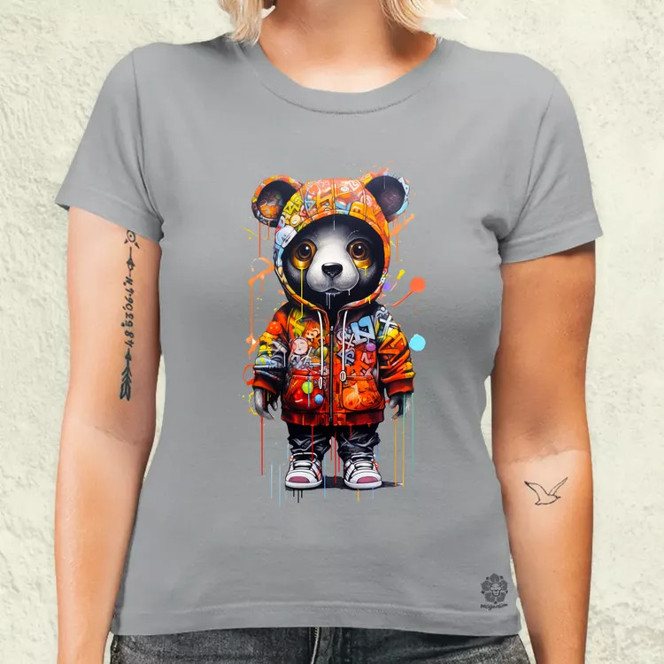 Kapucnis panda v5 női póló