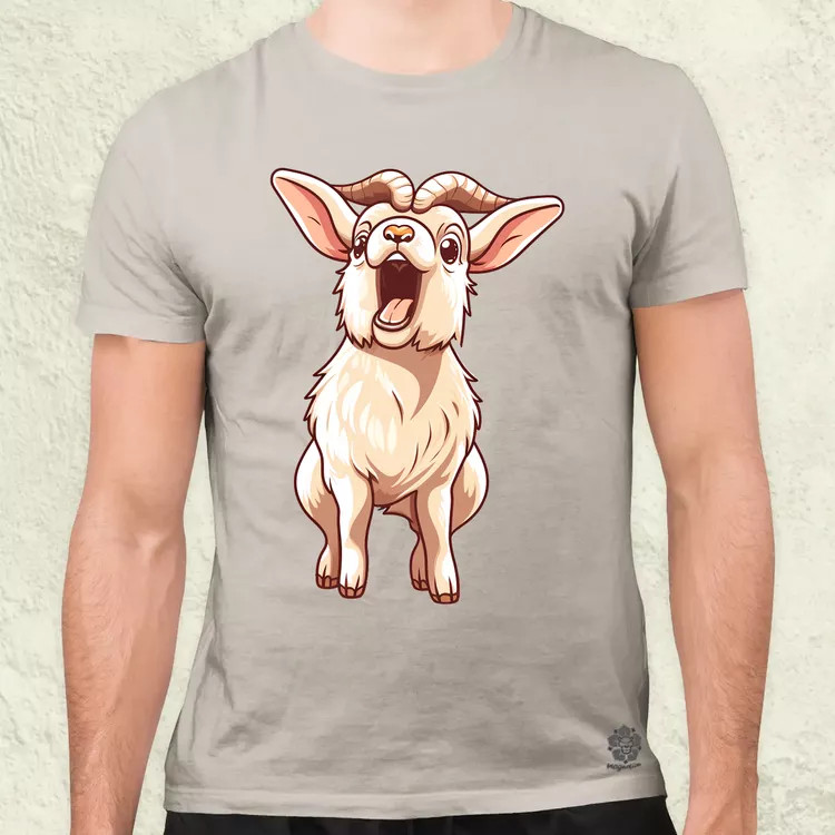 Kawaii kecske kiabál v2 férfi póló