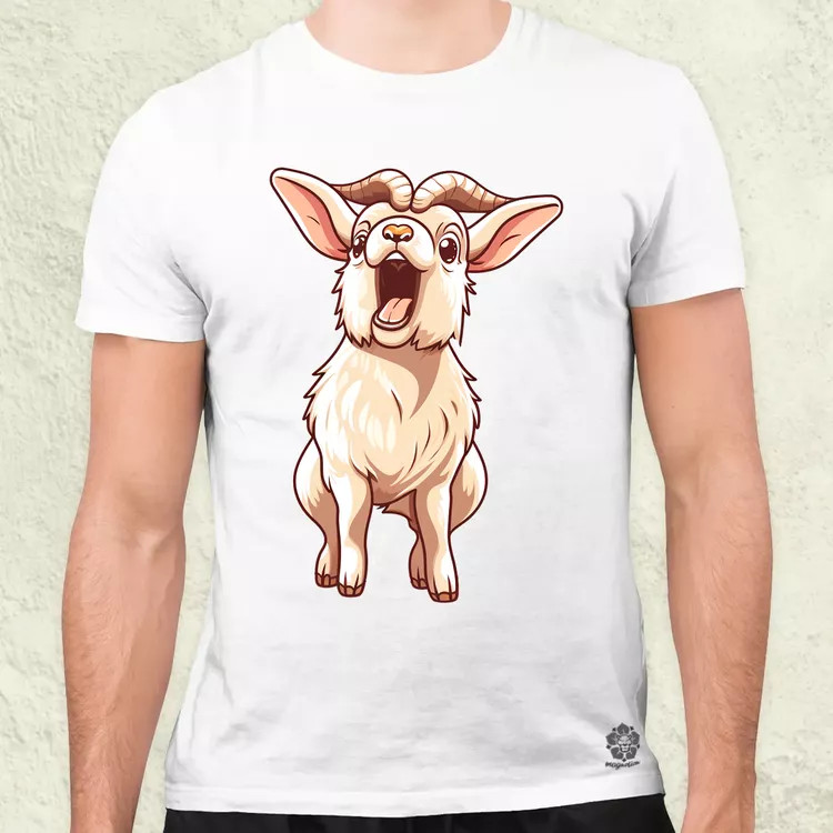 Kawaii kecske kiabál v2 férfi póló