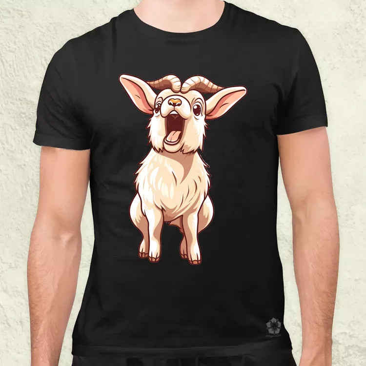 Kawaii kecske kiabál v2 férfi póló