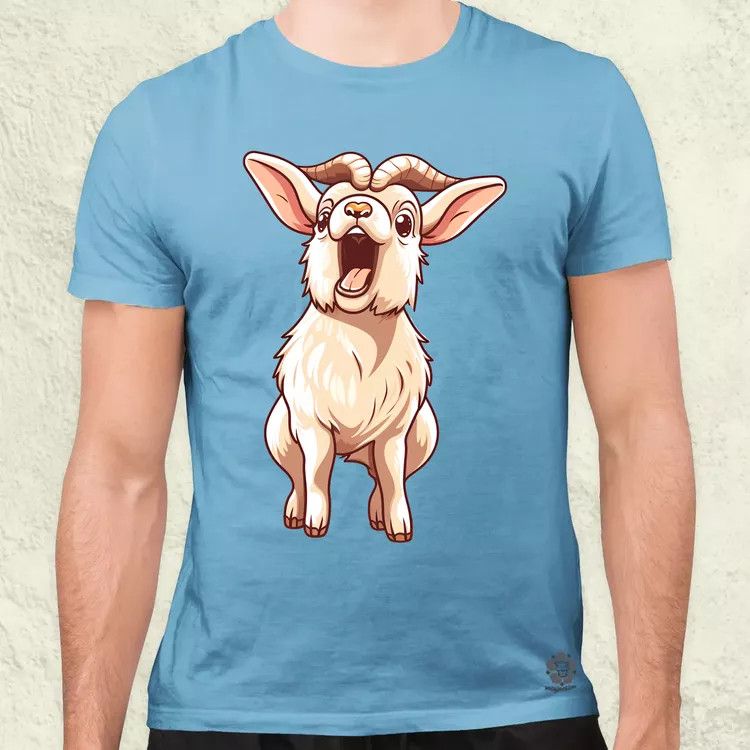 Kawaii kecske kiabál v2 férfi póló