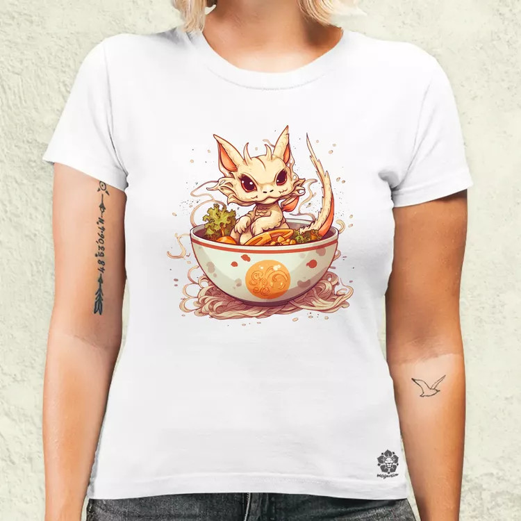 Kawaii ramen sárkány v1 női póló