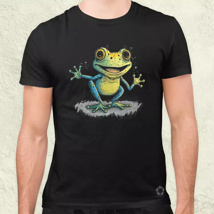 Kék béka v2 férfi póló