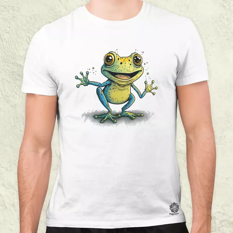 Kék béka v2 férfi póló