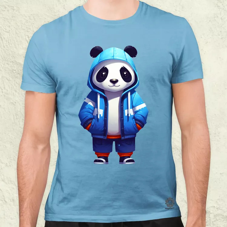 Kék panda srác v1 férfi póló