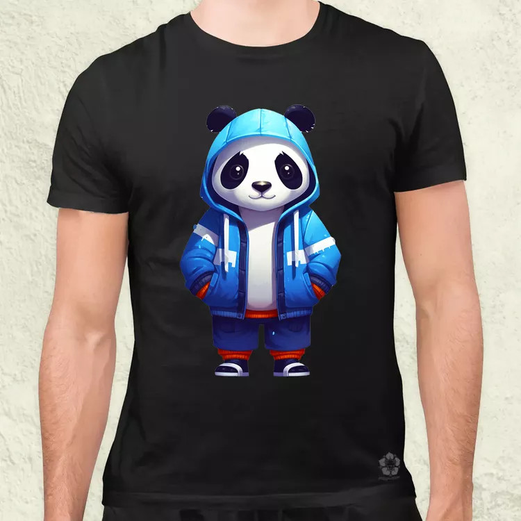 Kék panda srác v1 férfi póló