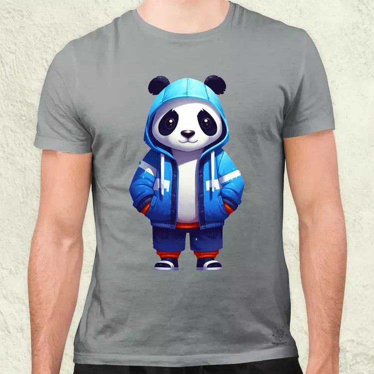 Kék panda srác v1 férfi póló
