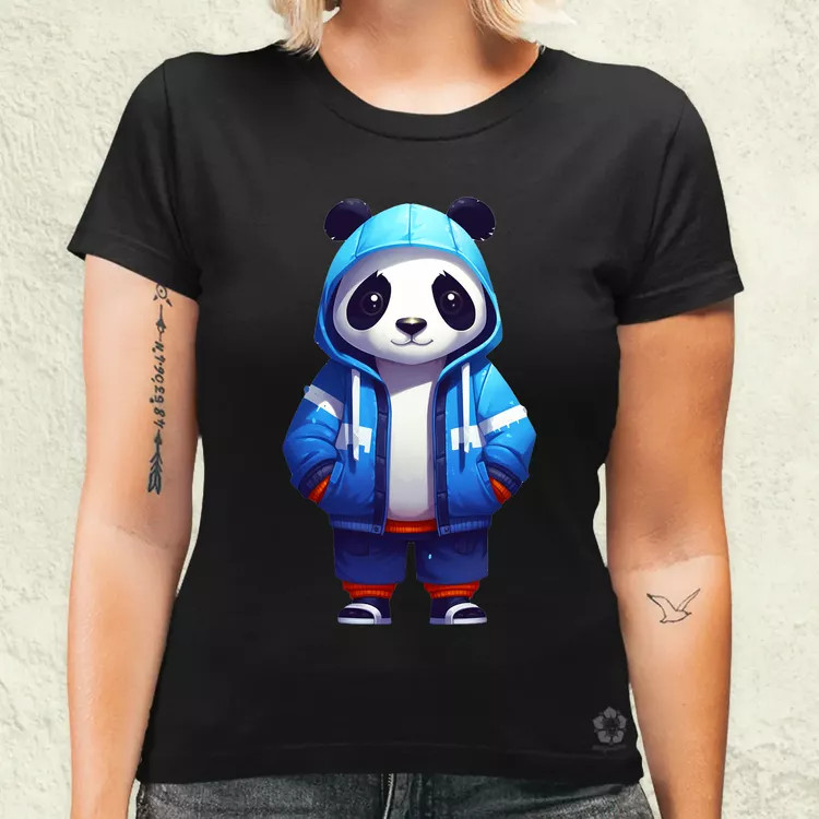 Kék panda srác v1 női póló