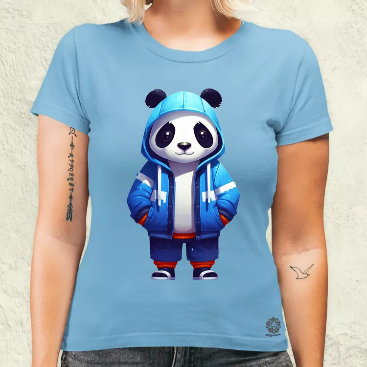Kék panda srác v1 női póló