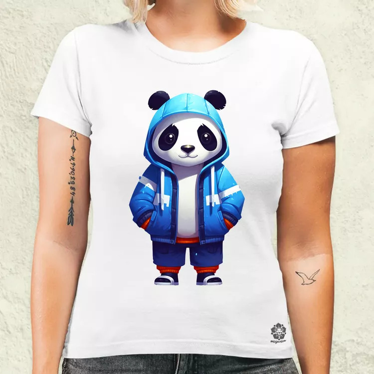 Kék panda srác v1 női póló
