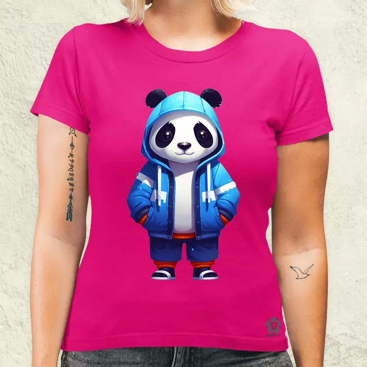 Kék panda srác v1 női póló