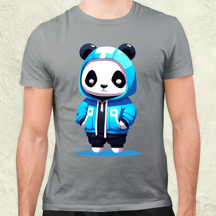 Kék panda srác v2 férfi póló