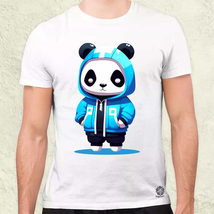 Kék panda srác v2 férfi póló