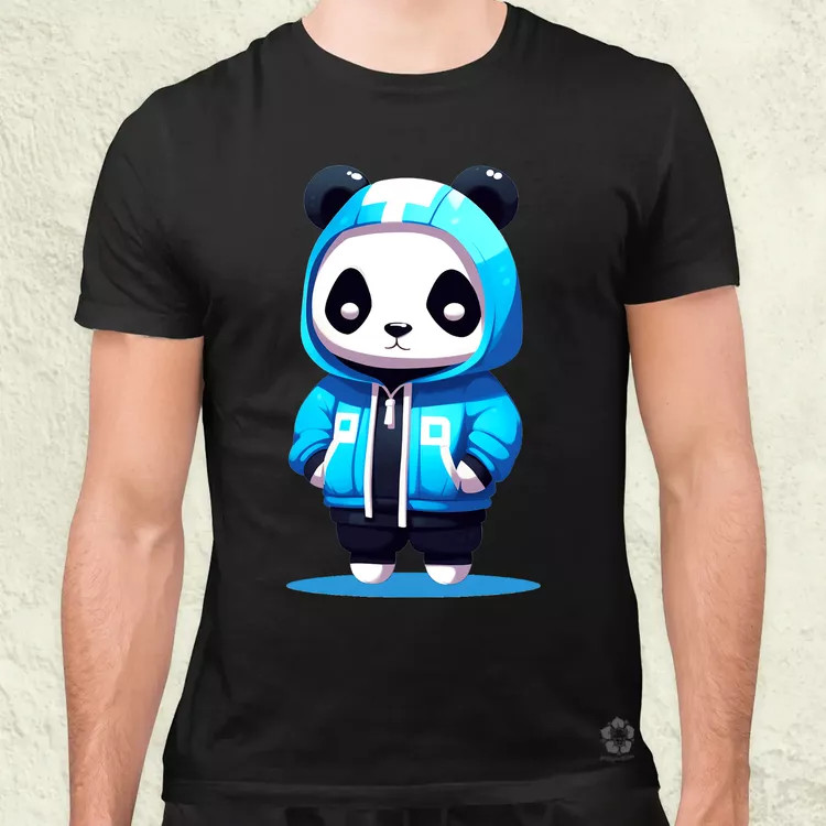 Kék panda srác v2 férfi póló