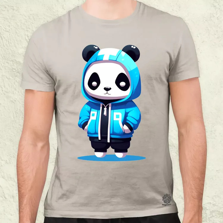 Kék panda srác v2 férfi póló