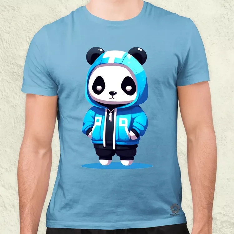 Kék panda srác v2 férfi póló