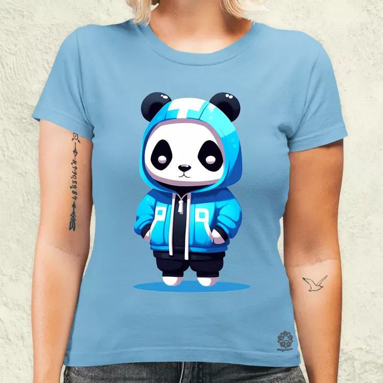 Kék panda srác v2 női póló