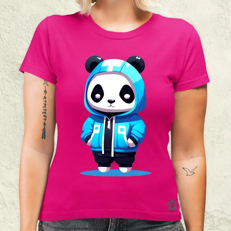 Kék panda srác v2 női póló