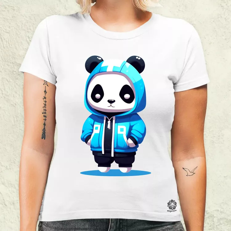 Kék panda srác v2 női póló