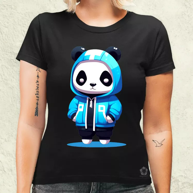 Kék panda srác v2 női póló