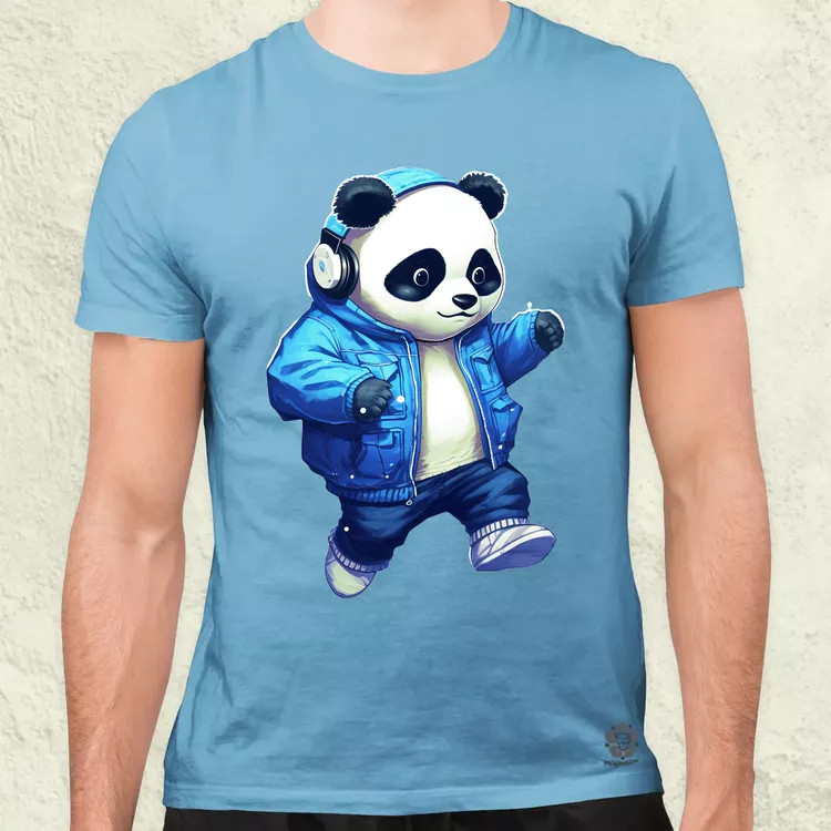 Kék panda srác v3 férfi póló