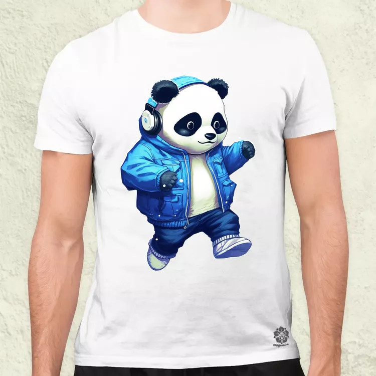 Kék panda srác v3 férfi póló