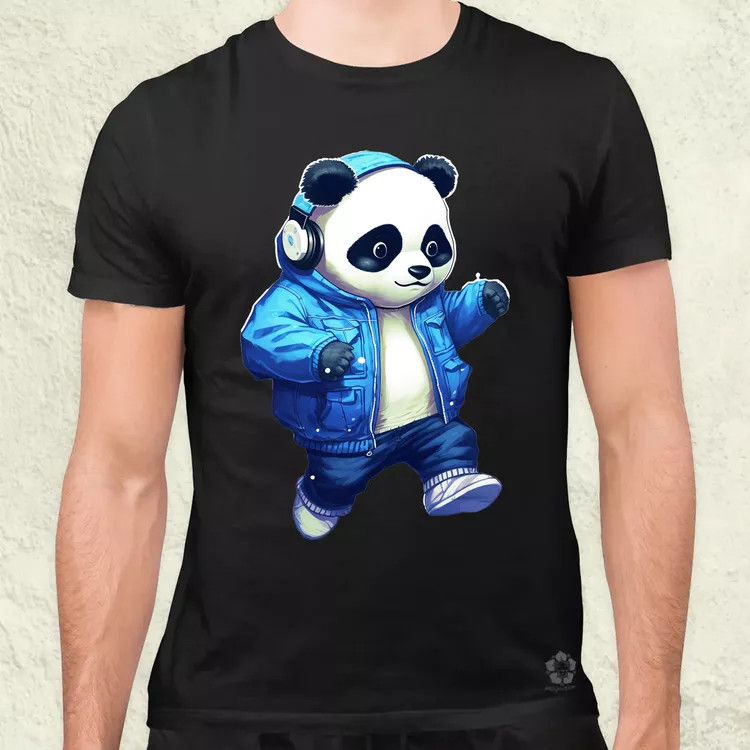 Kék panda srác v3 férfi póló