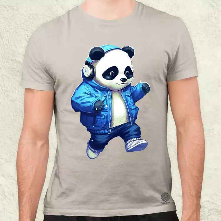 Kék panda srác v3 férfi póló