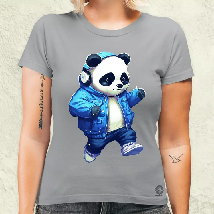 Kék panda srác v3 női póló