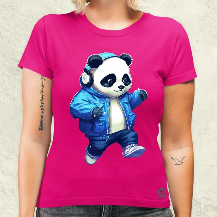 Kék panda srác v3 női póló