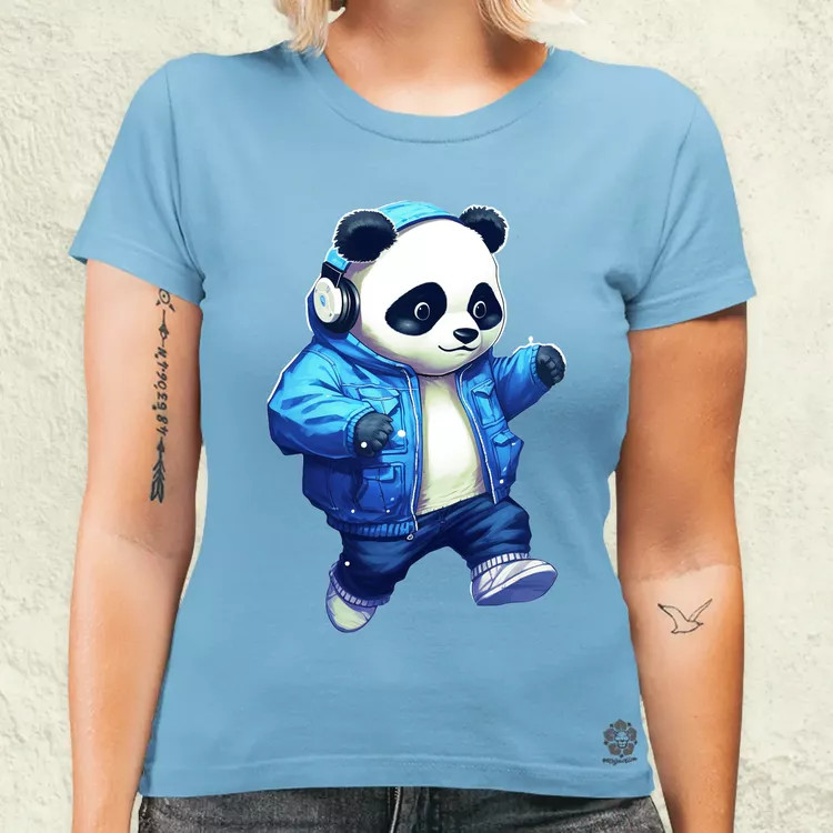 Kék panda srác v3 női póló