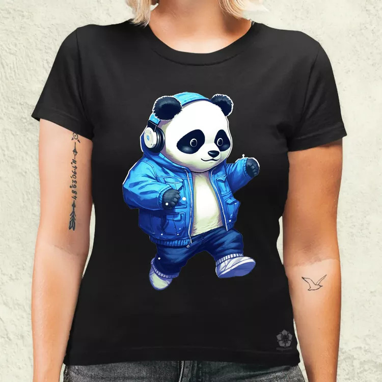 Kék panda srác v3 női póló