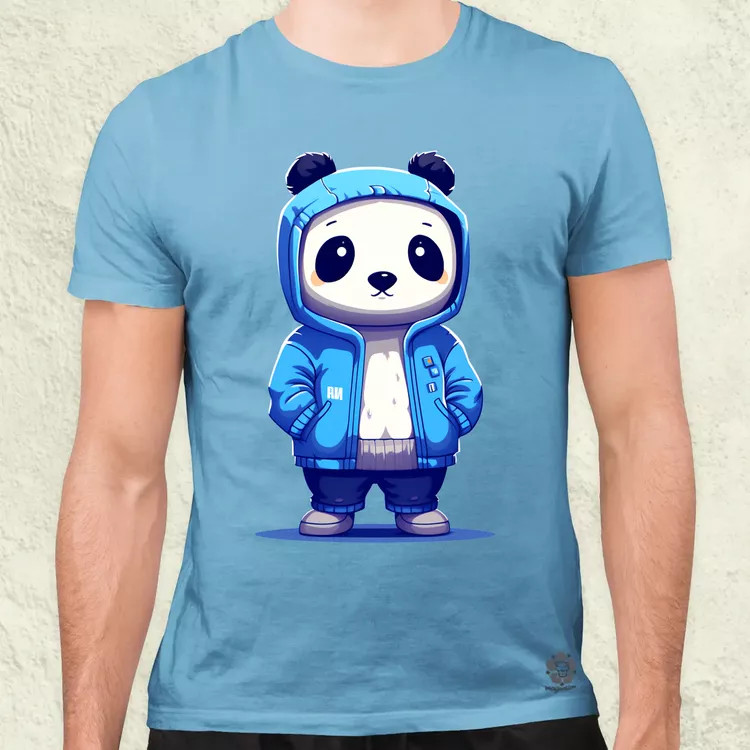 Kék panda srác v4 férfi póló