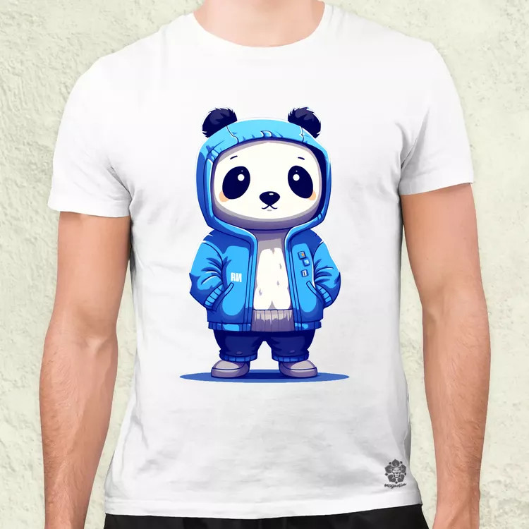 Kék panda srác v4 férfi póló
