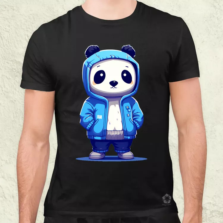 Kék panda srác v4 férfi póló