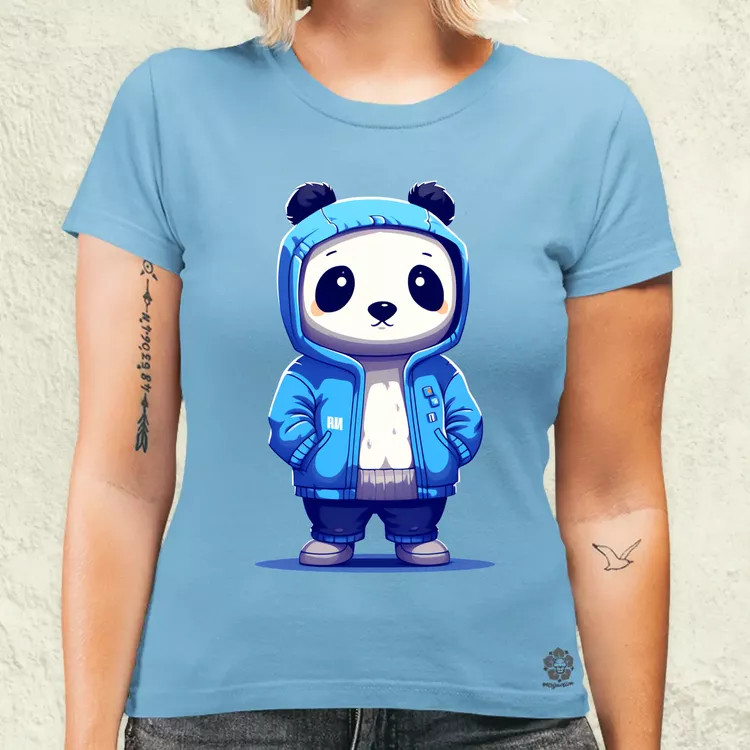 Kék panda srác v4 női póló