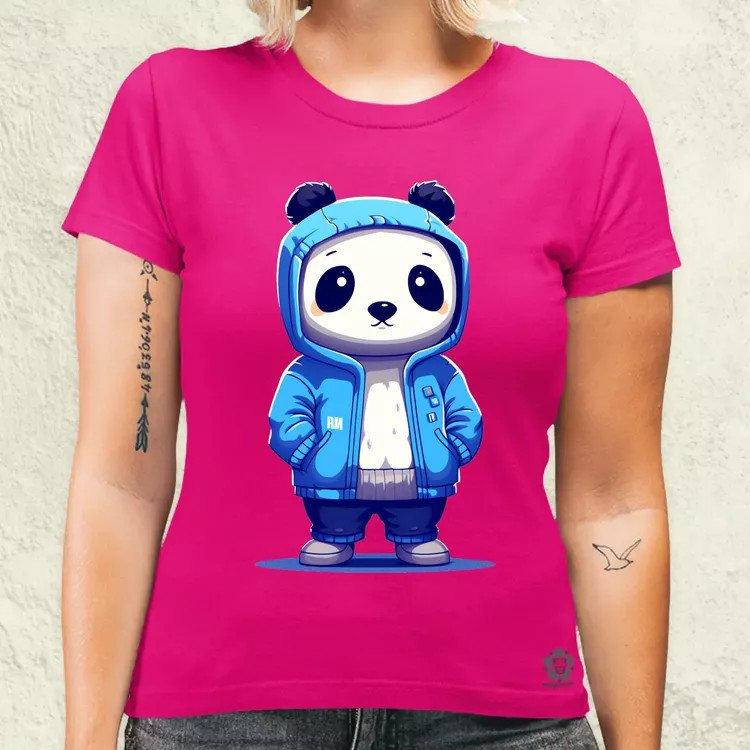 Kék panda srác v4 női póló