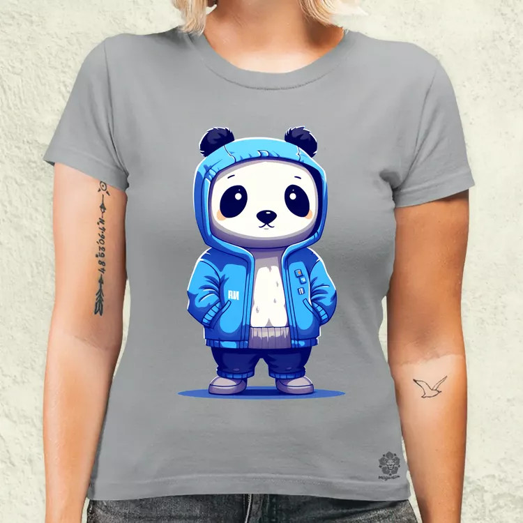 Kék panda srác v4 női póló