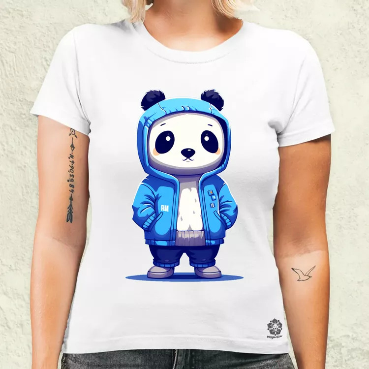 Kék panda srác v4 női póló