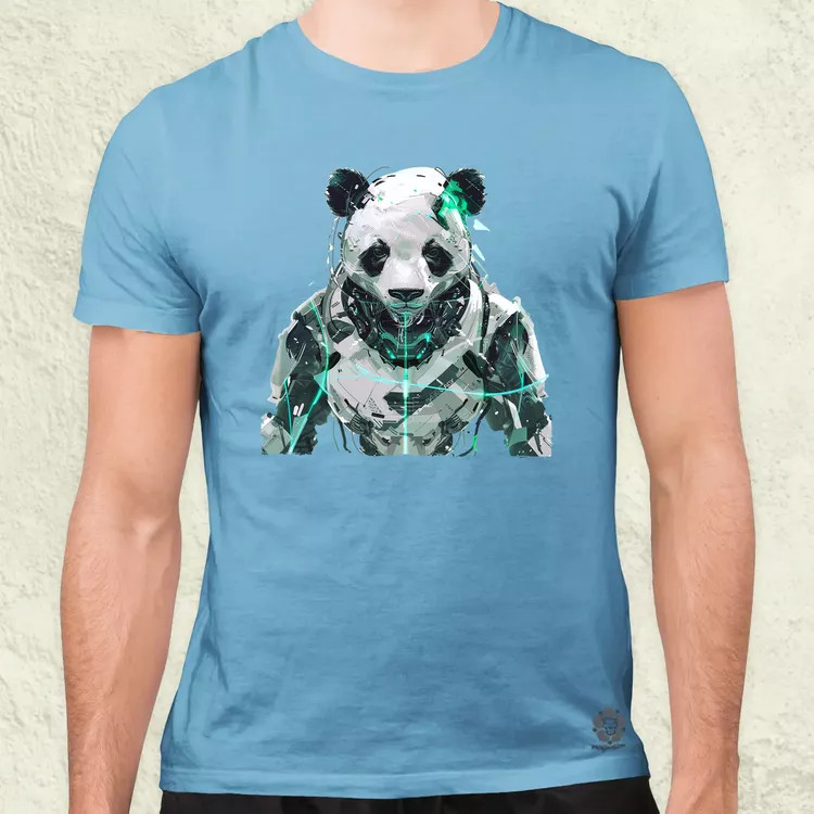 Kiborg panda v1 férfi póló