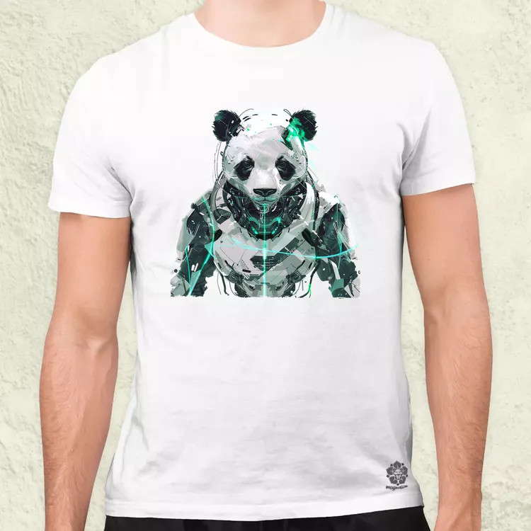 Kiborg panda v1 férfi póló