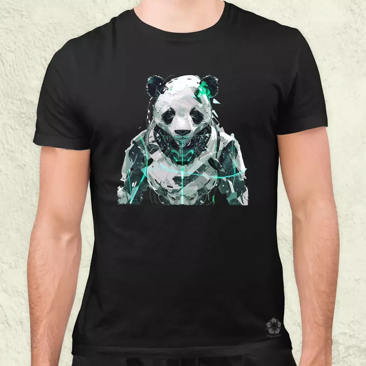 Kiborg panda v1 férfi póló