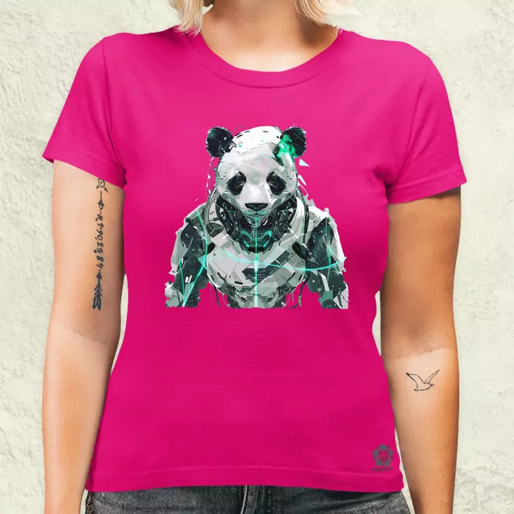 Kiborg panda v1 női póló