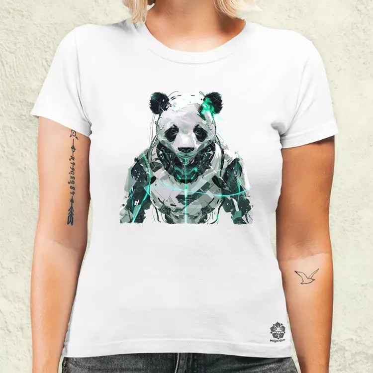 Kiborg panda v1 női póló