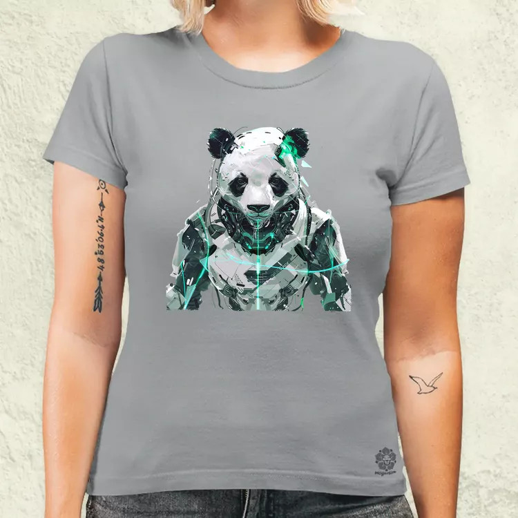Kiborg panda v1 női póló