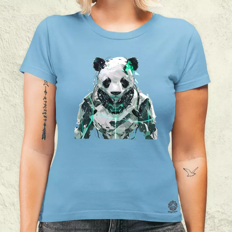Kiborg panda v1 női póló