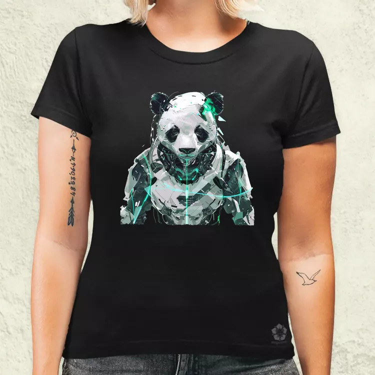 Kiborg panda v1 női póló