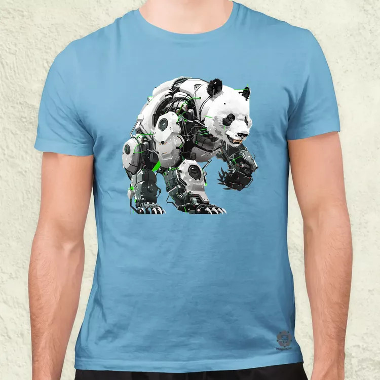 Kiborg panda v10 férfi póló